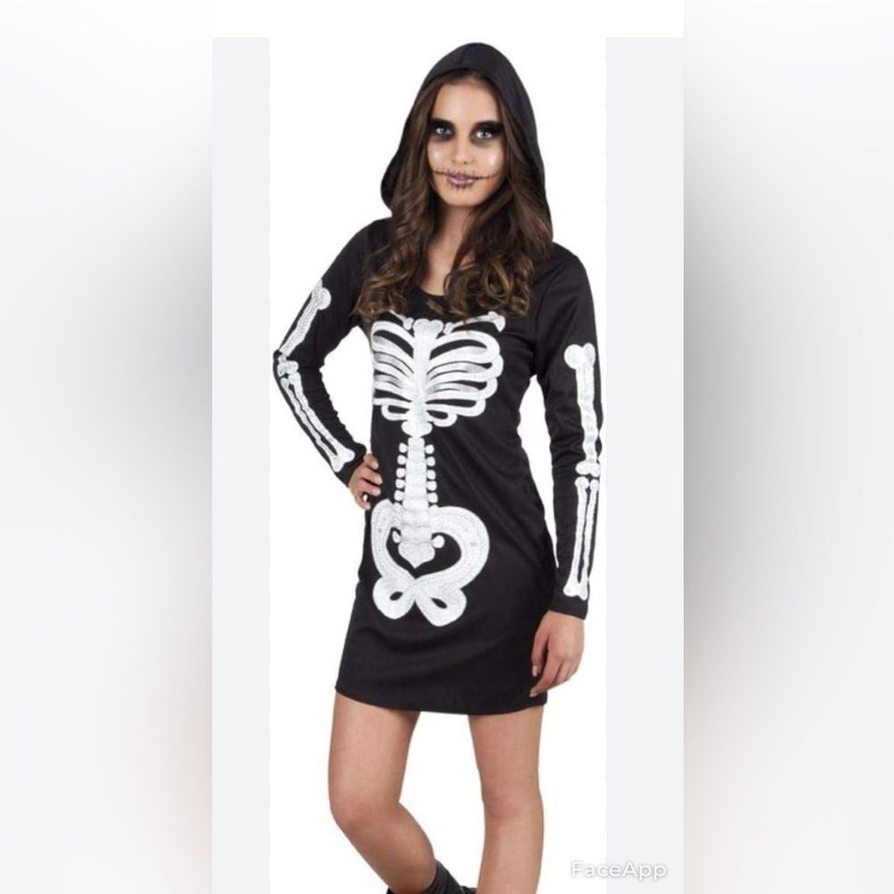 Halloween skull skeleton dress/tunic